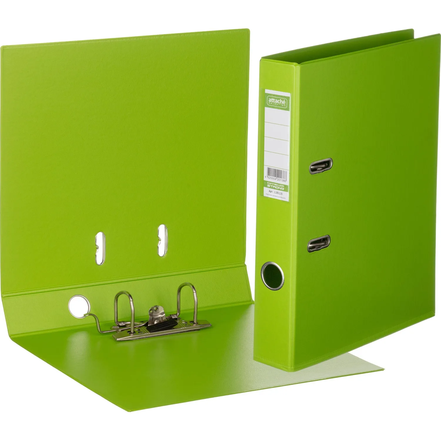 Папка-регистратор Strong Line  50мм, лайм, ПБП2, карм.кор - фото 2