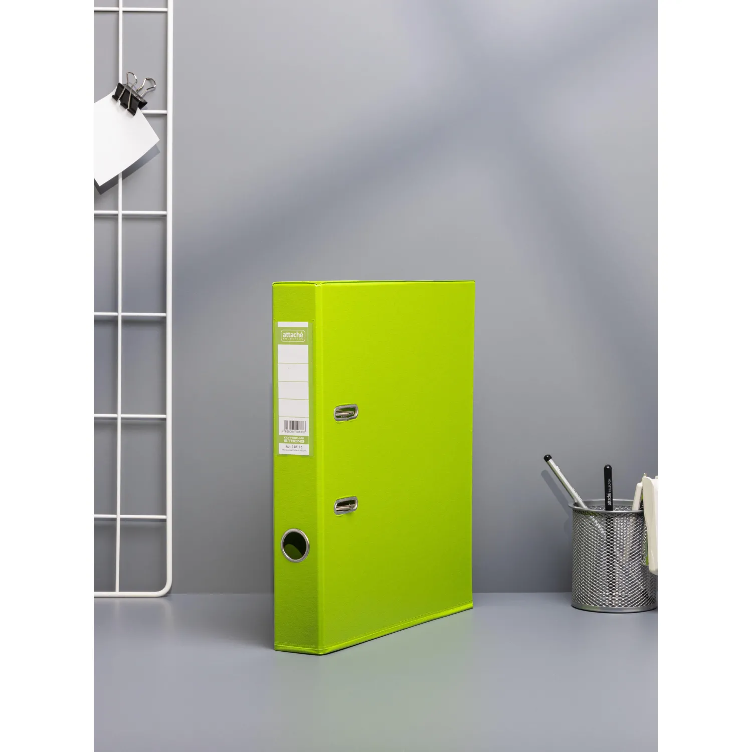 Папка-регистратор Strong Line  50мм, лайм, ПБП2, карм.кор - фото 13