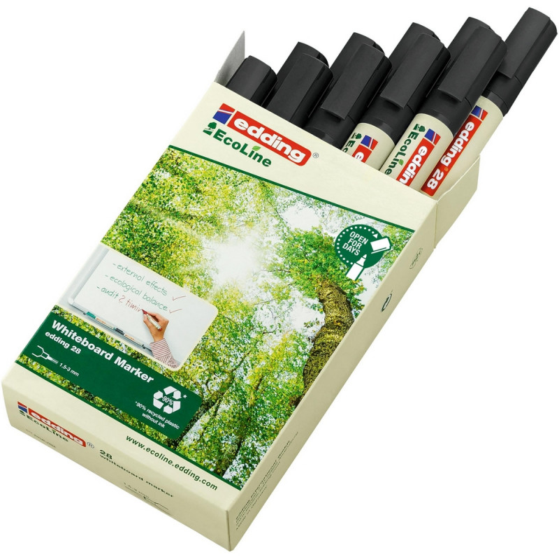 Маркер для белых досок EDDING 28/1 Ecoline, 1,5-3 мм, черный - фото 4