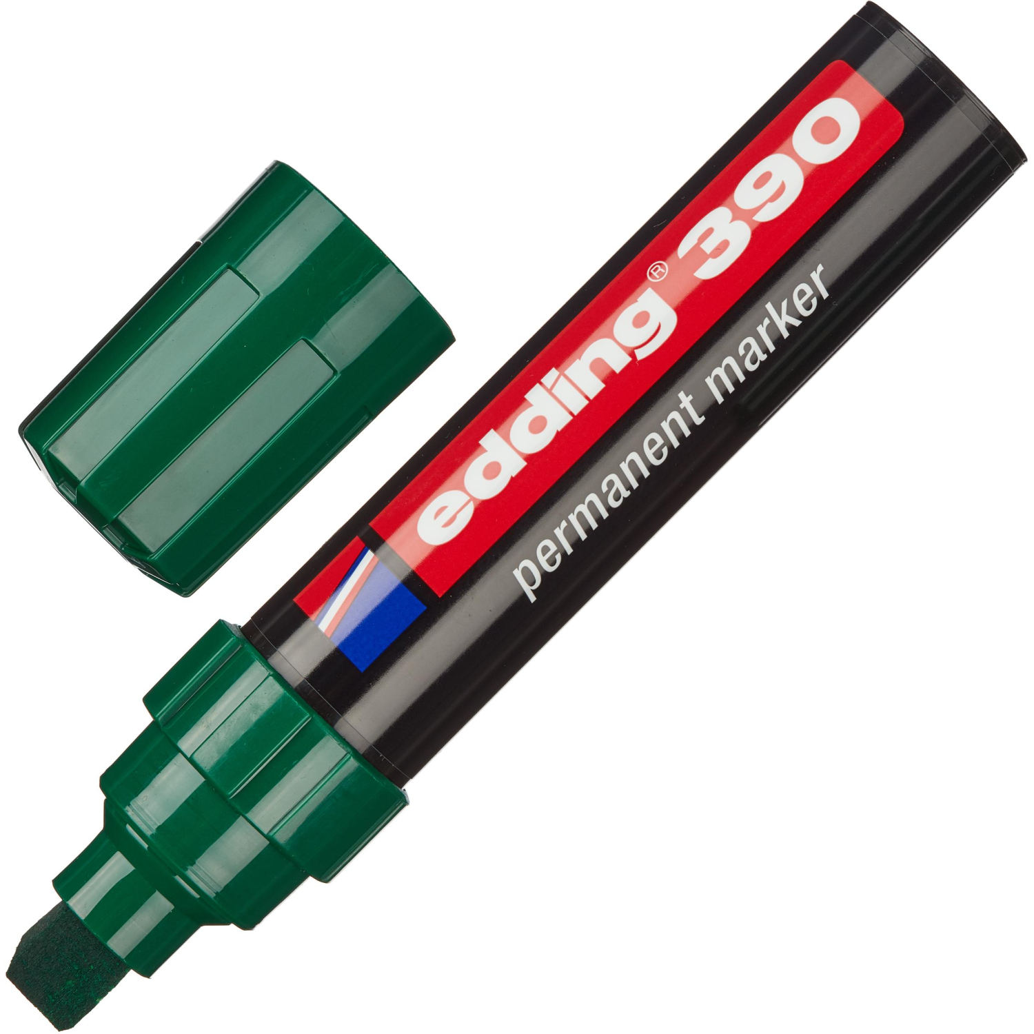 Маркер перманентный EDDING 390/4 зеленый 4-12мм скошенный наконеч - фото 1