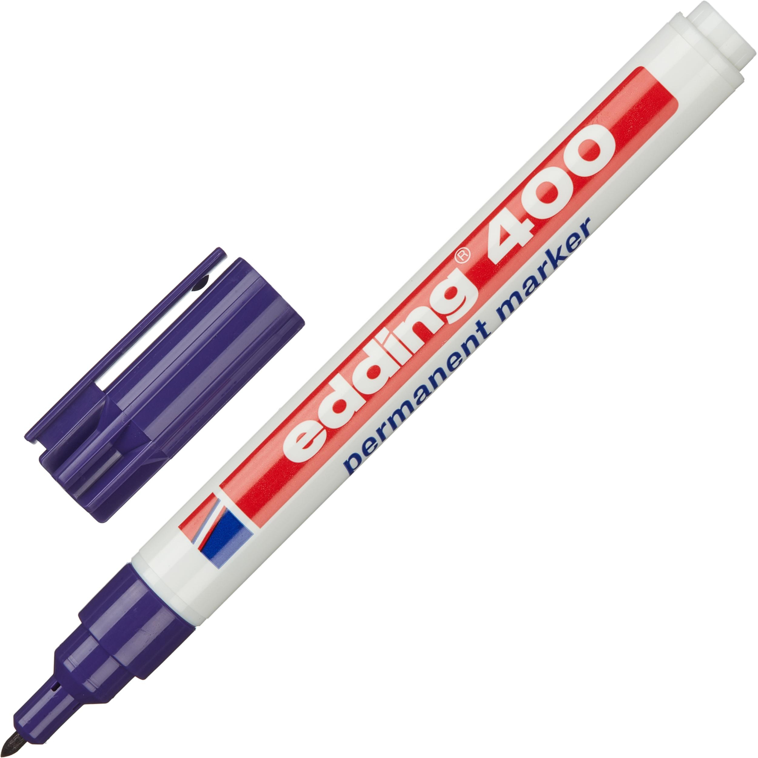 Маркер перманентный EDDING 400/8 фиолетовый 1 мм круглый наконечник - фото 1