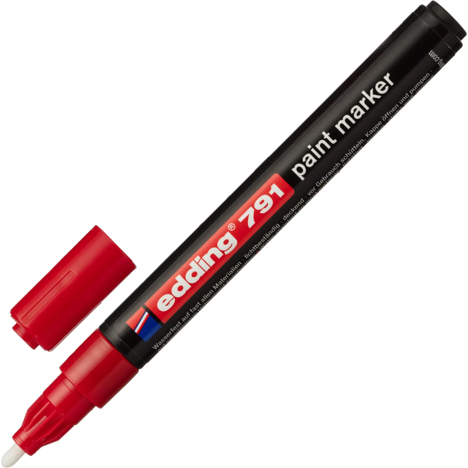 Маркер лаковый EDDING 791/2 красный 1-2мм, пласт. корп - фото 1