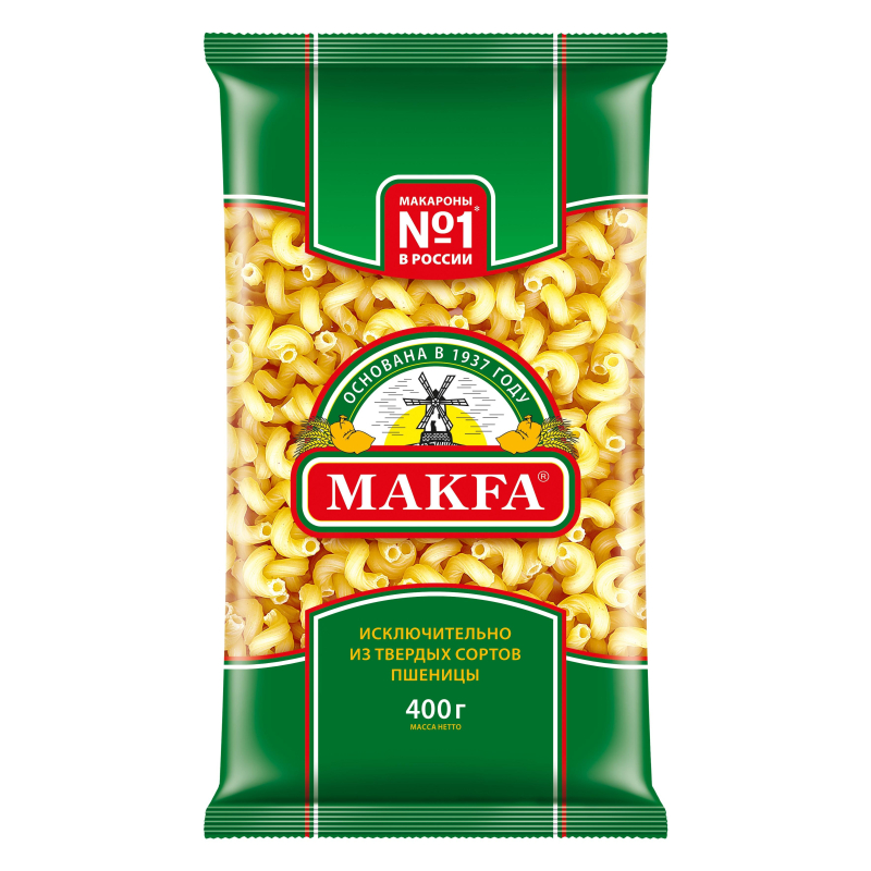 Макароны Макфа Витки группы А в/с, 400 г - фото 1