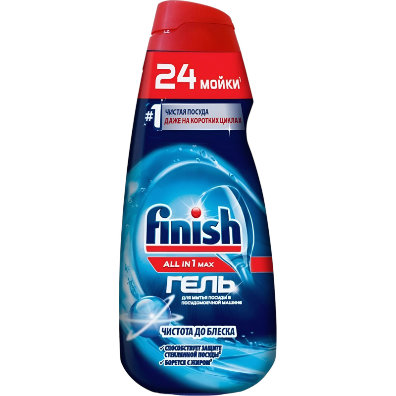 Гель для ПММ FINISH  All in 1 Max Чистота до блеска - 600 мл - фото 1