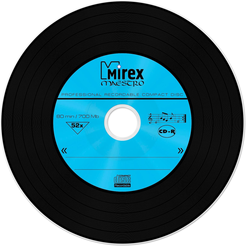 Носители информации CD-R, 52x, Mirex Maestro, Slim/5, UL120120A8F - фото 1