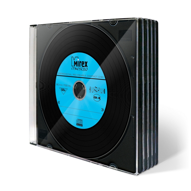 Носители информации CD-R, 52x, Mirex Maestro, Slim/5, UL120120A8F - фото 3
