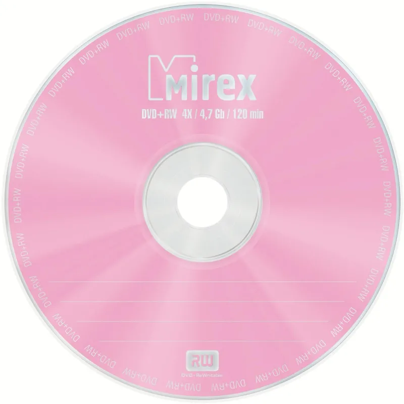 Носители информации DVD+RW, 4x, Mirex, Slim/1, UL130022A4S - фото 1