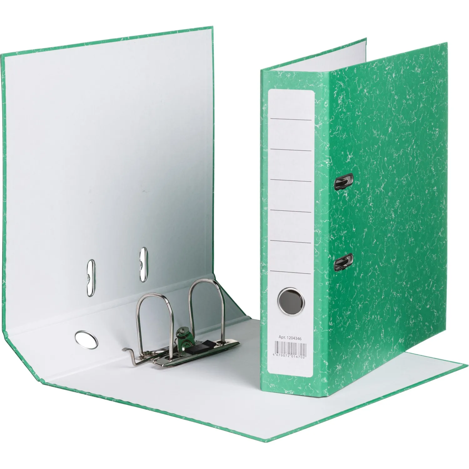 Папка-регистратор  без мет.уголка_бюдж 75мм ч/б,зел,бум/бум Папка-регистратор  без мет.уголка_бюдж 75мм ч/б,зел,бум/бум - фото 2