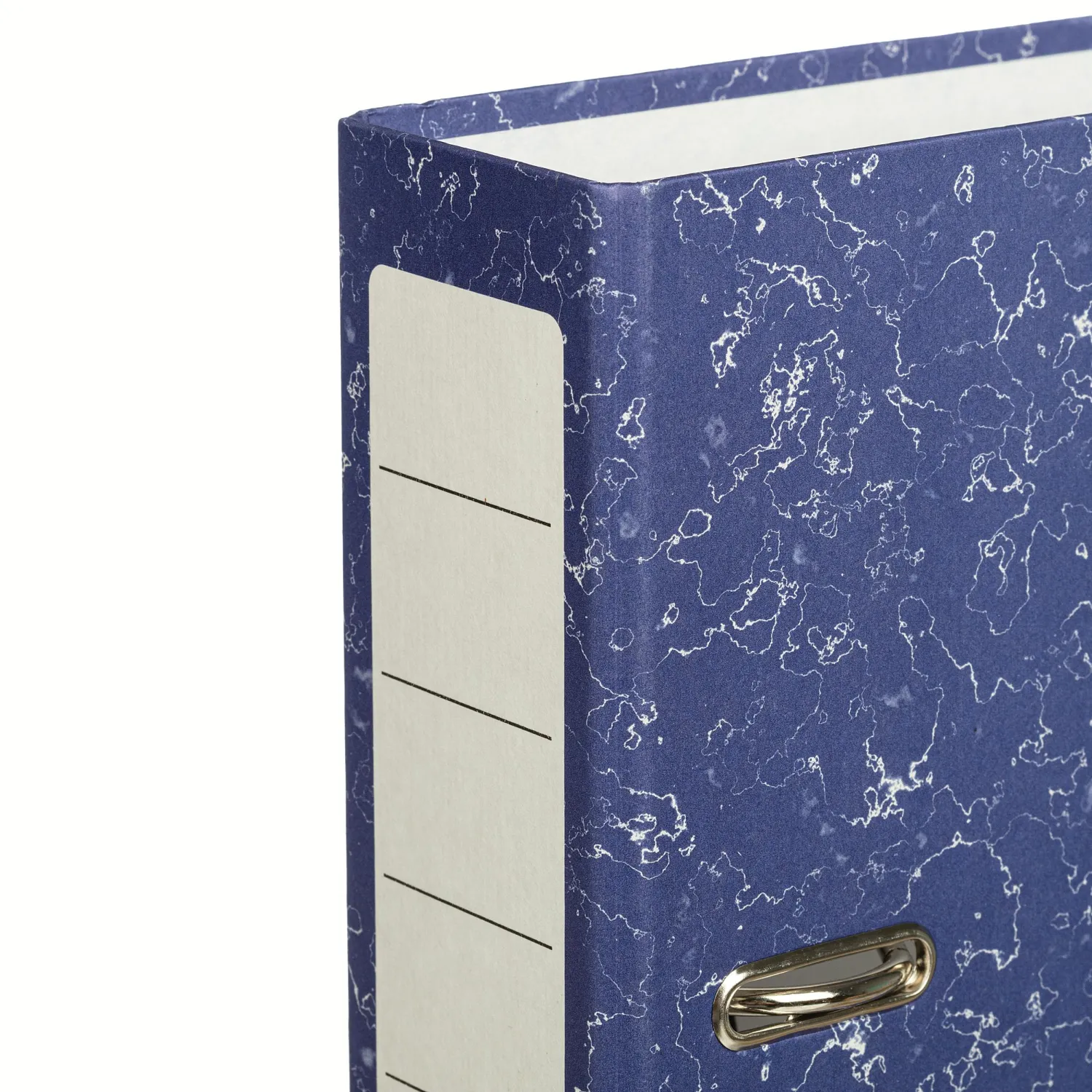 Папка-регистратор без мет.уголка_бюджет 75мм ч/б,син,бум/бум - фото 5