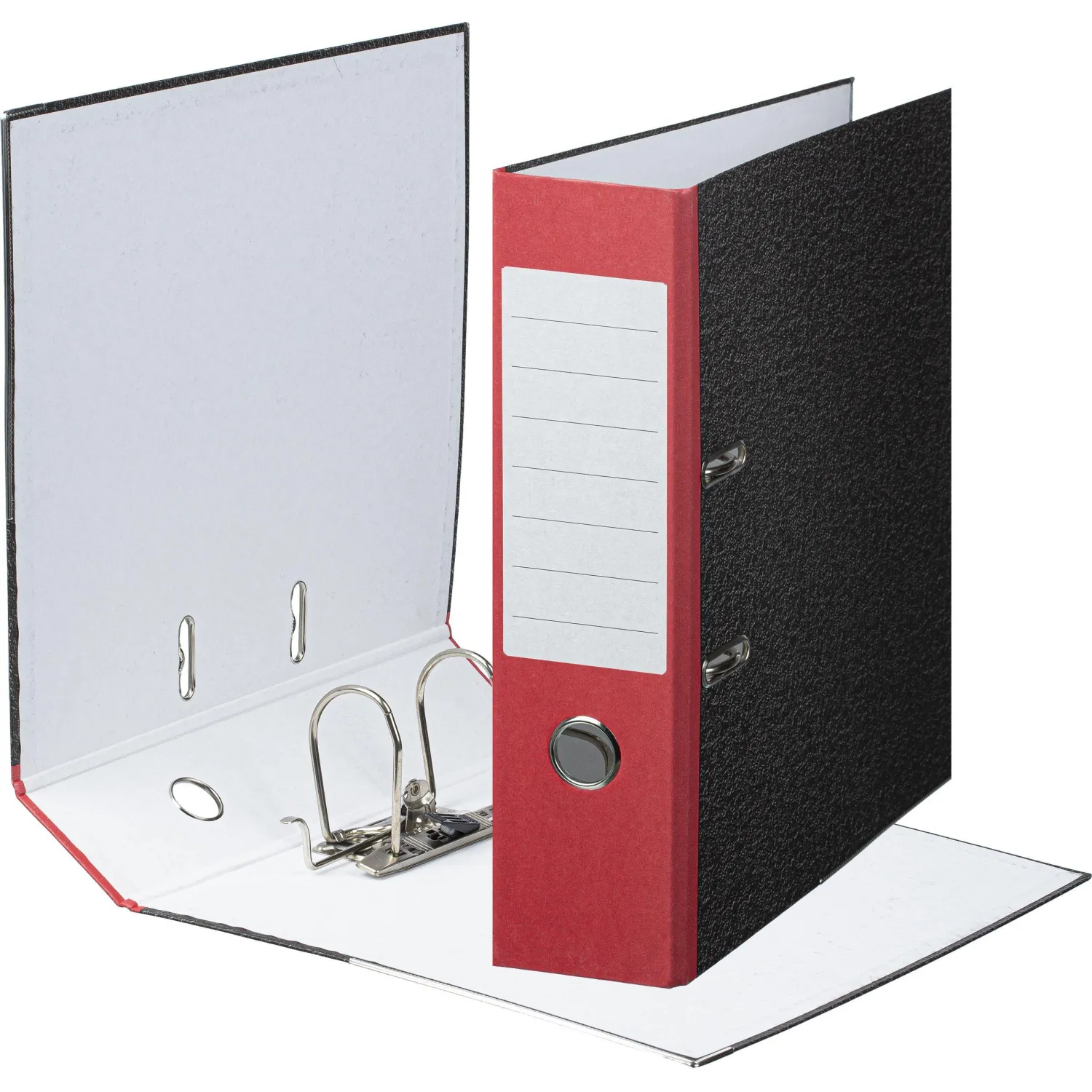 Папка-регистратор  80 мм мрамор с красн кор,мет.уг.,бум/бум Папка-регистратор  80 мм мрамор с красн кор,мет.уг.,бум/бум - фото 2