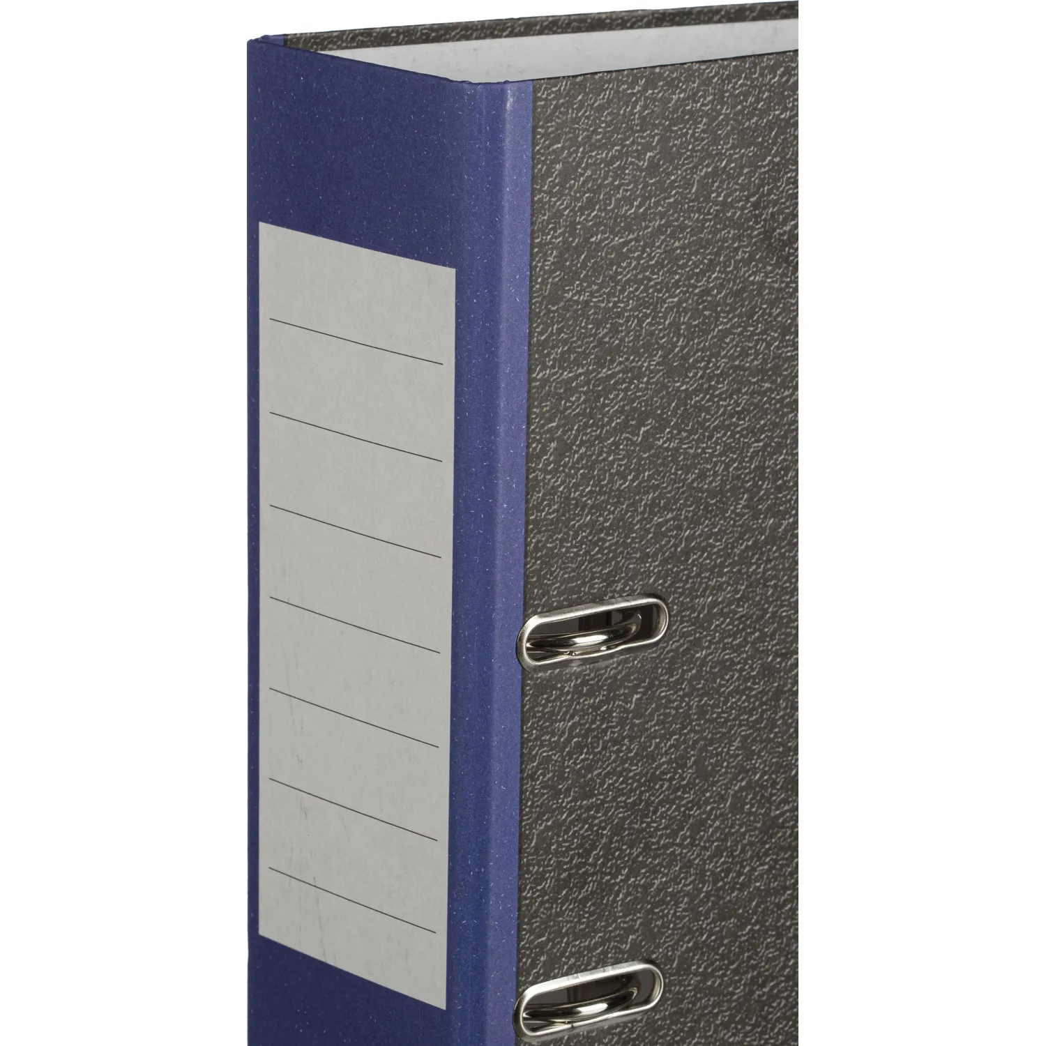 Папка-регистратор  80 мм мрамор с син кор.,мет.уг.,бум./бум - фото 5