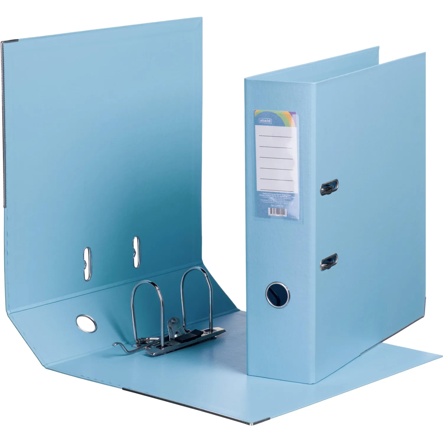 Папка-регистратор Attache Bright colours 80 мм мет. уг. голуб,ПБП2,карм.кор - фото 2