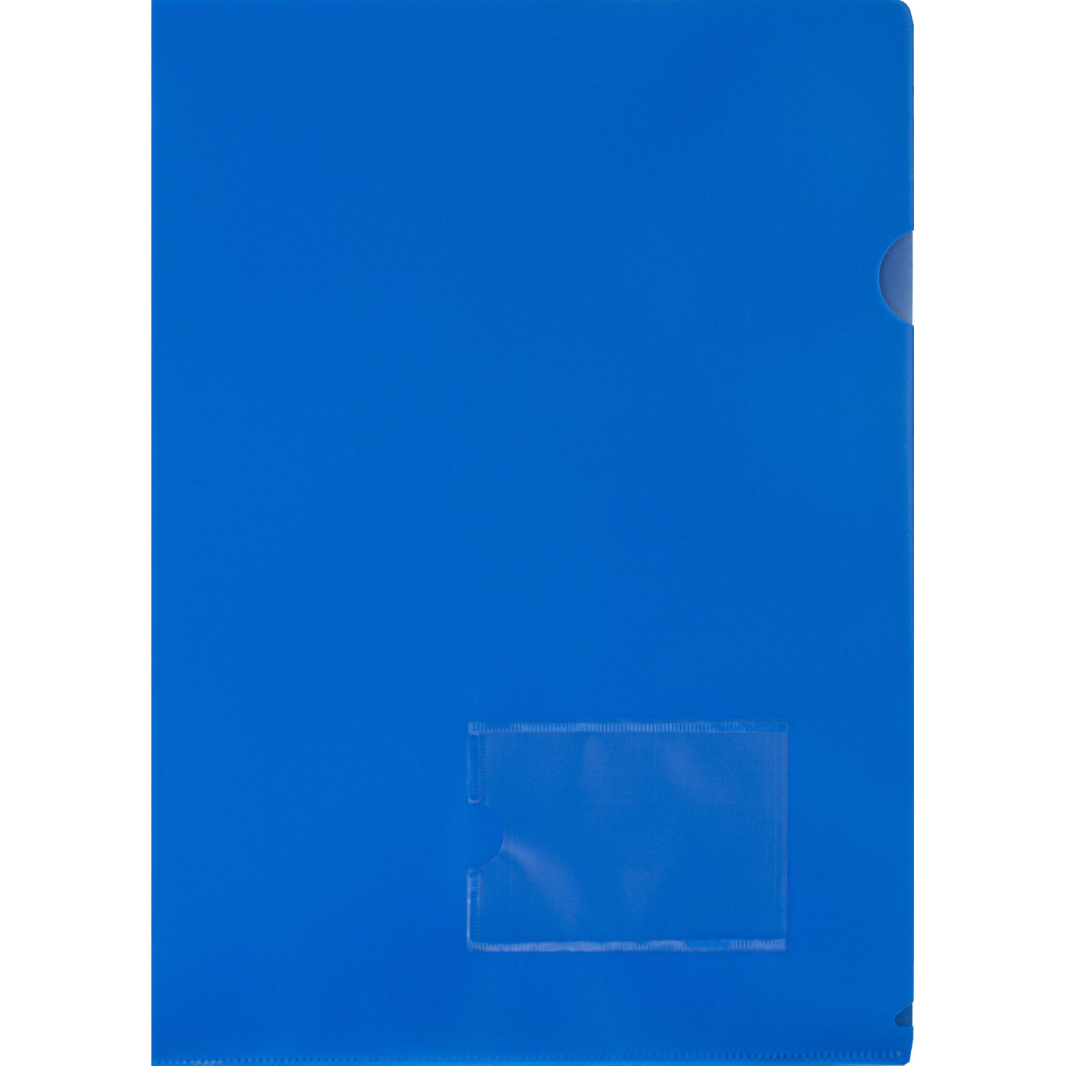 Папка уголок Attache А4 180 мкм, карман для визитки, синий 1/20шт - фото 2