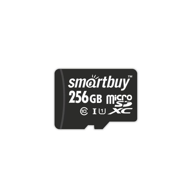 Карта памяти SmartBuy microSDXC 256Gb UHS-I Cl10 +ад, SB256GBSDCL10-01 - фото 1