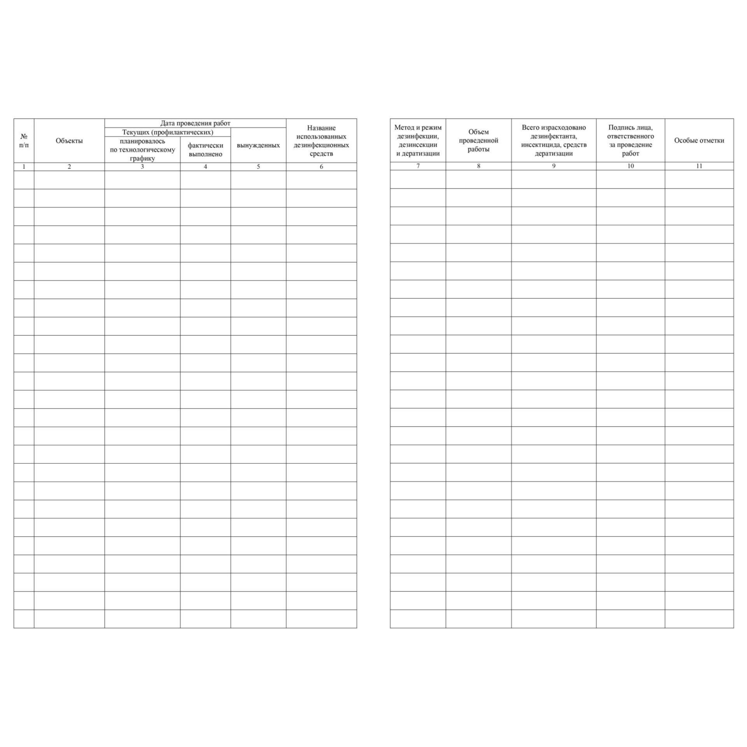 Журнал учета дезинфекции, дезинсекции и дератизации,форма №10-вет, КЖ-1477 - фото 3