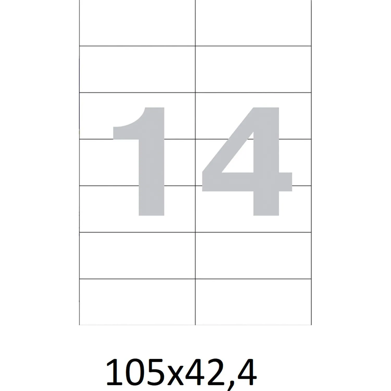 Этикетки самоклеящиеся  105x42.4 мм, 14   шт. на лист.А4100 л - фото 4
