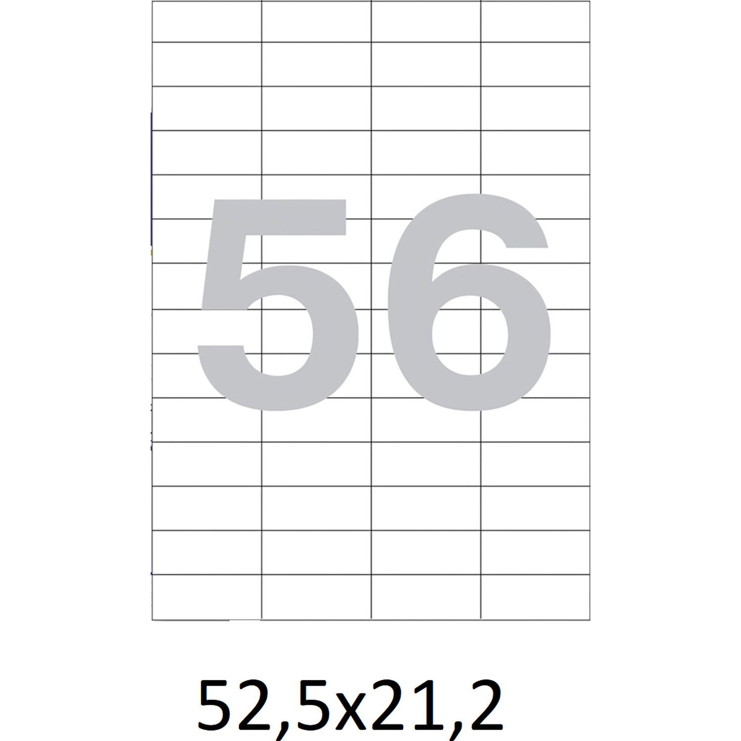 Этикетки самоклеящиеся  52,5х21,2 мм, 56 шт. на лист.А4 100л - фото 4