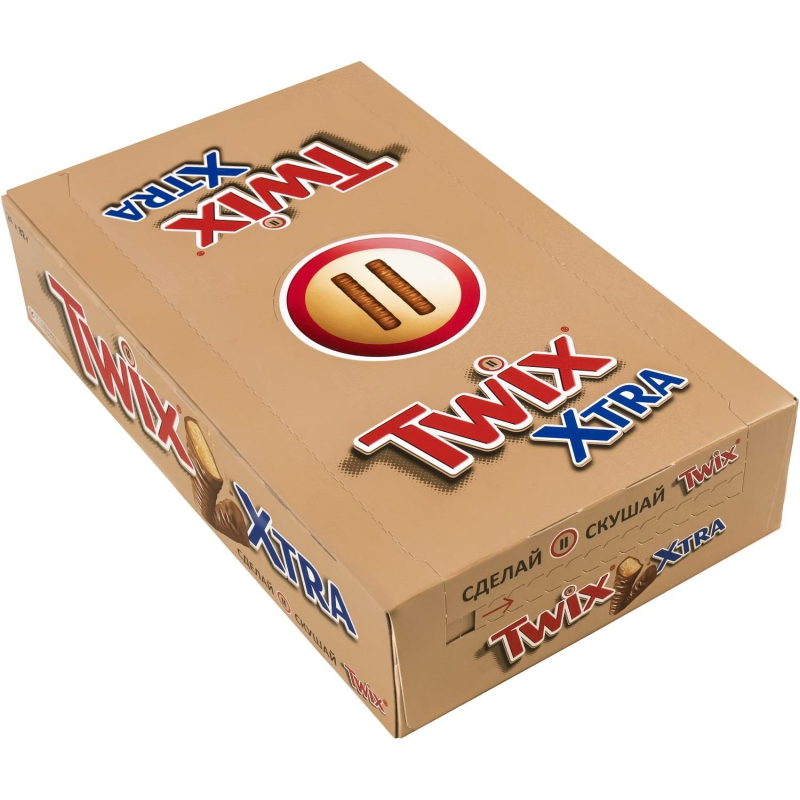 Шоколадный батончик Twix Xtra с карамелью и печеньем, 82г - фото 3