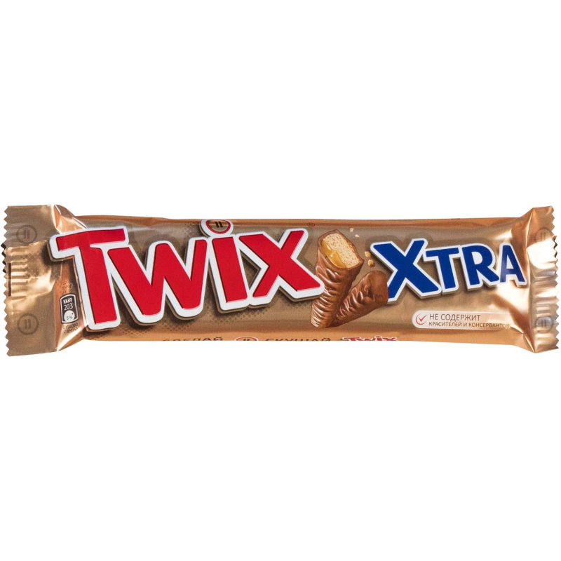 Шоколадный батончик Twix Xtra с карамелью и печеньем, 82г - фото 4