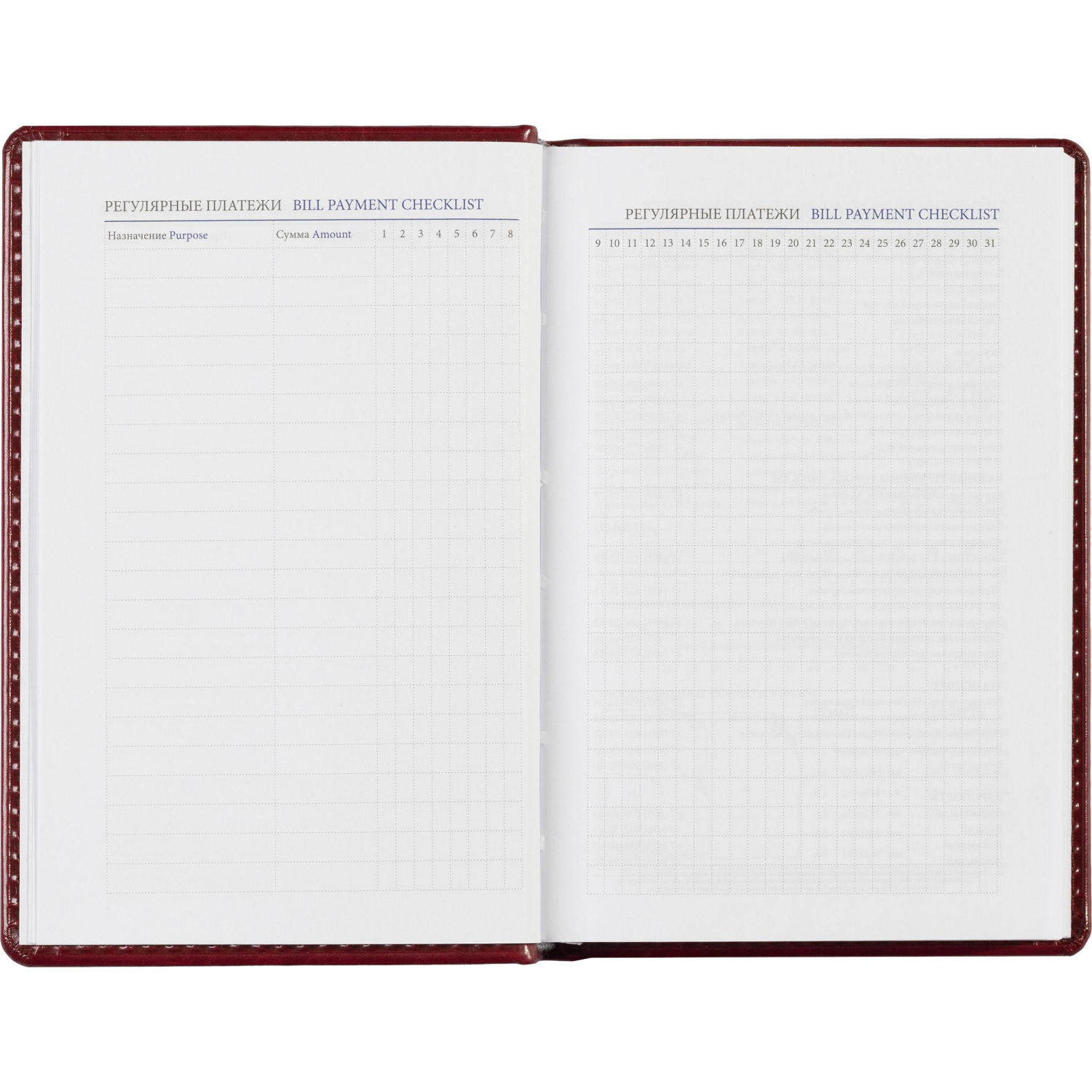 Ежедневник недатированный бордо, А6,100x150, 320стр, Agenda - фото 13