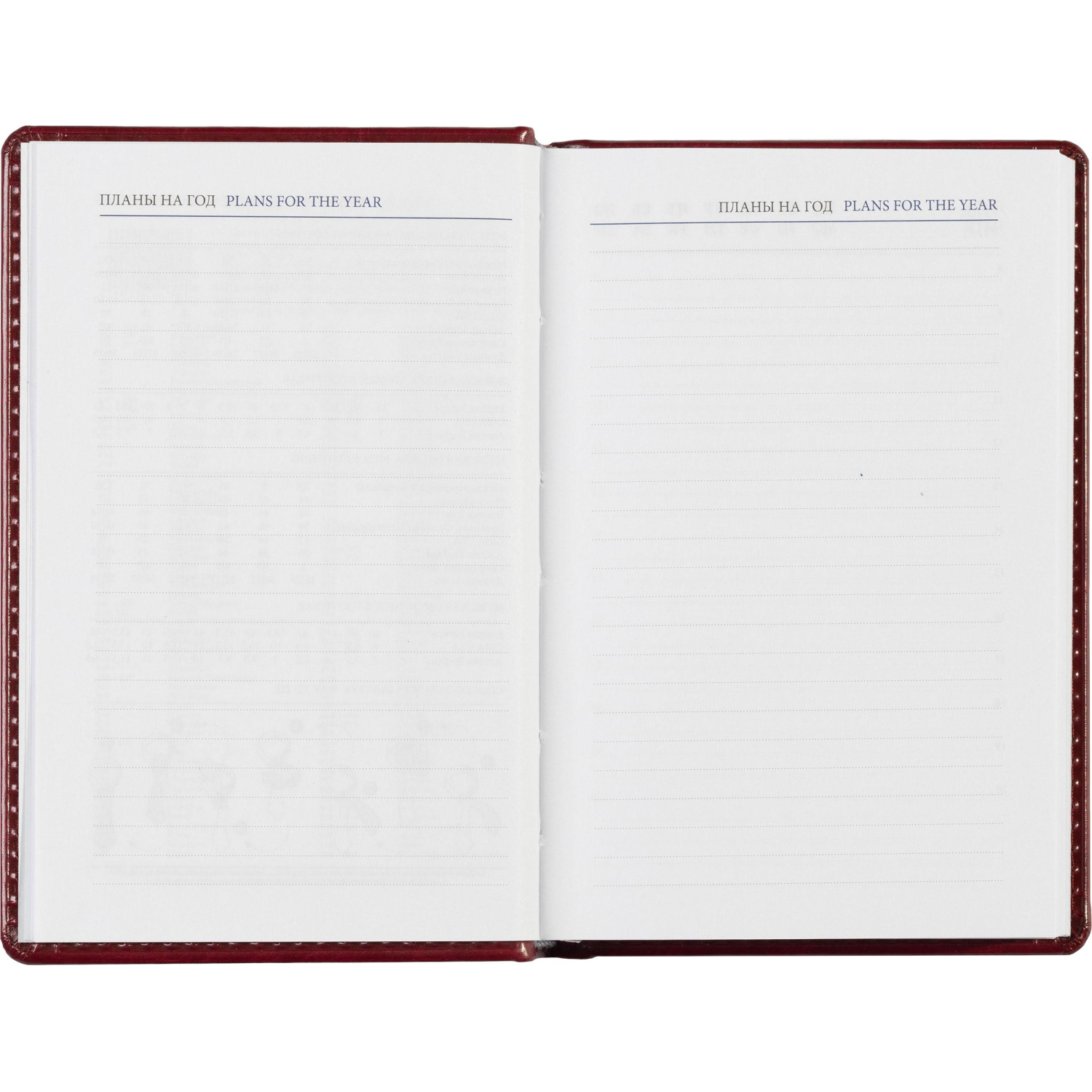 Ежедневник недатированный бордо, А6,100x150, 320стр, Agenda - фото 16