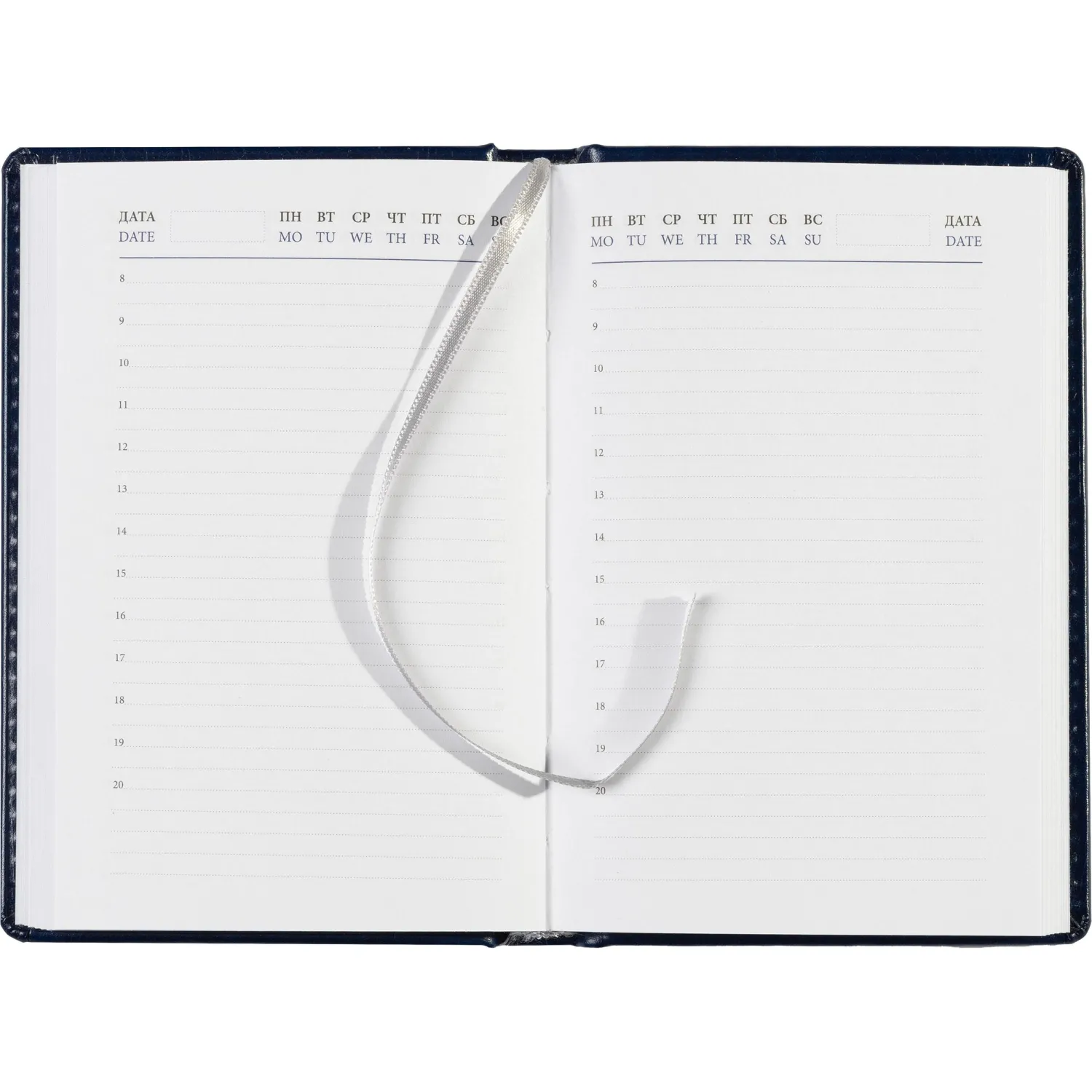 Ежедневник недатированный синий, А6,100x150, 320стр, Agenda - фото 18