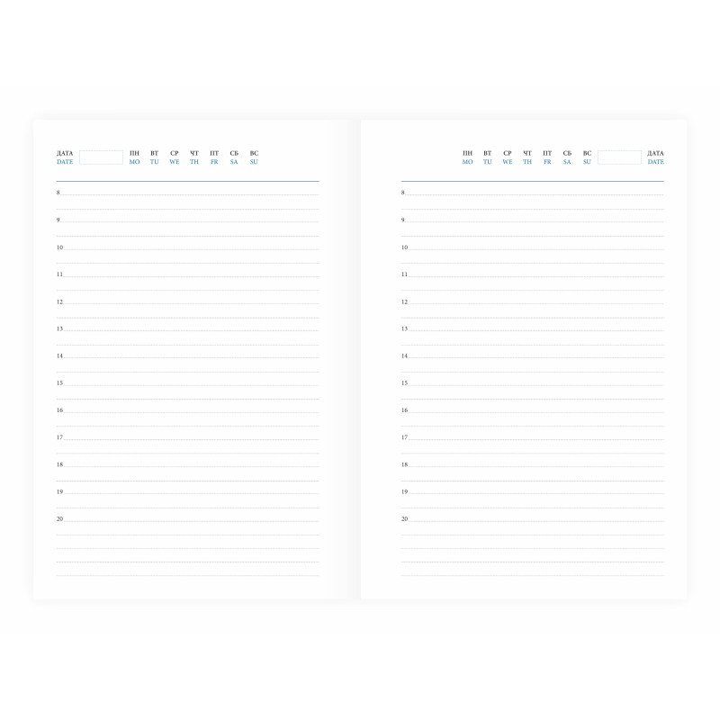 Ежедневник недатированный черный, А5,148x218, 352стр, Agenda - фото 3