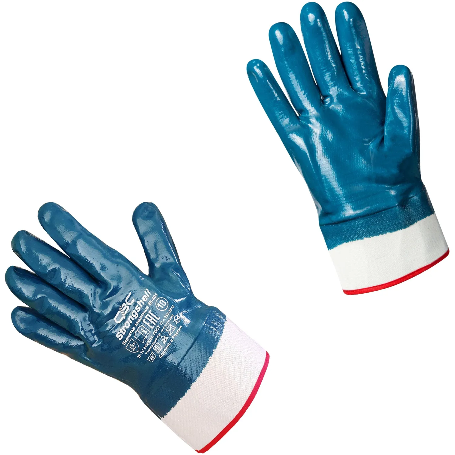 Перчатки защитные STRONGSHELL арт.28-401 полное нитрилов.покрытие крага р10 - фото 2