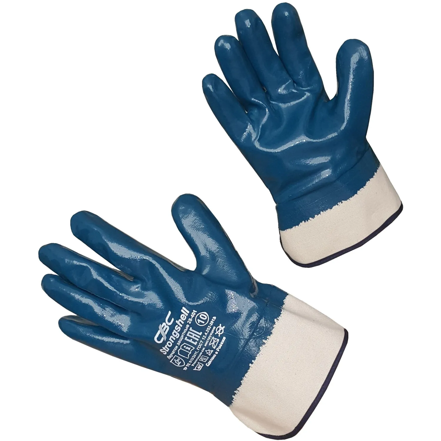 Перчатки защитные STRONGSHELL арт.28-401 полное нитрилов.покрытие крага р11 - фото 2