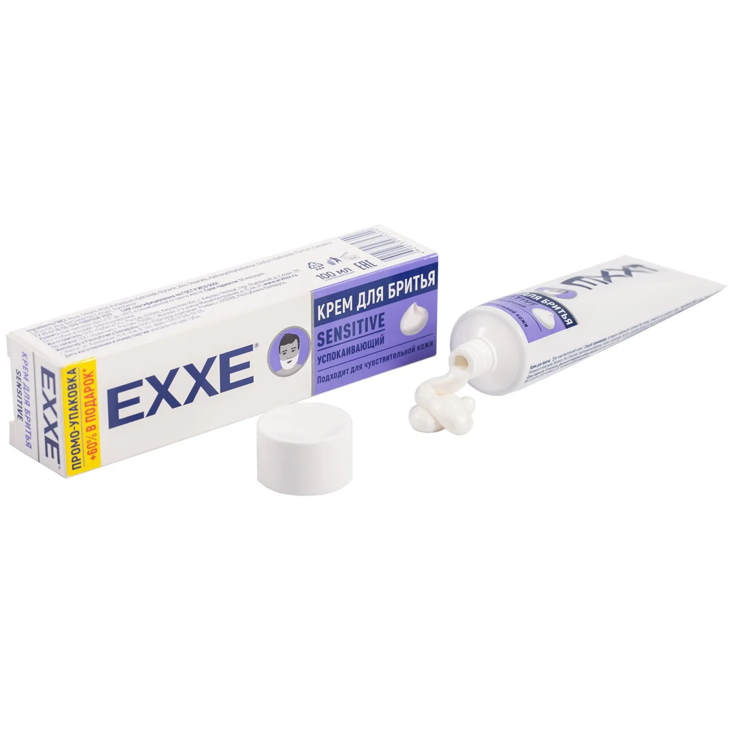 Крем для бритья EXXE sensitive д/чув кожи, 100 мл Крем для бритья EXXE sensitive д/чув кожи, 100 мл - фото 2