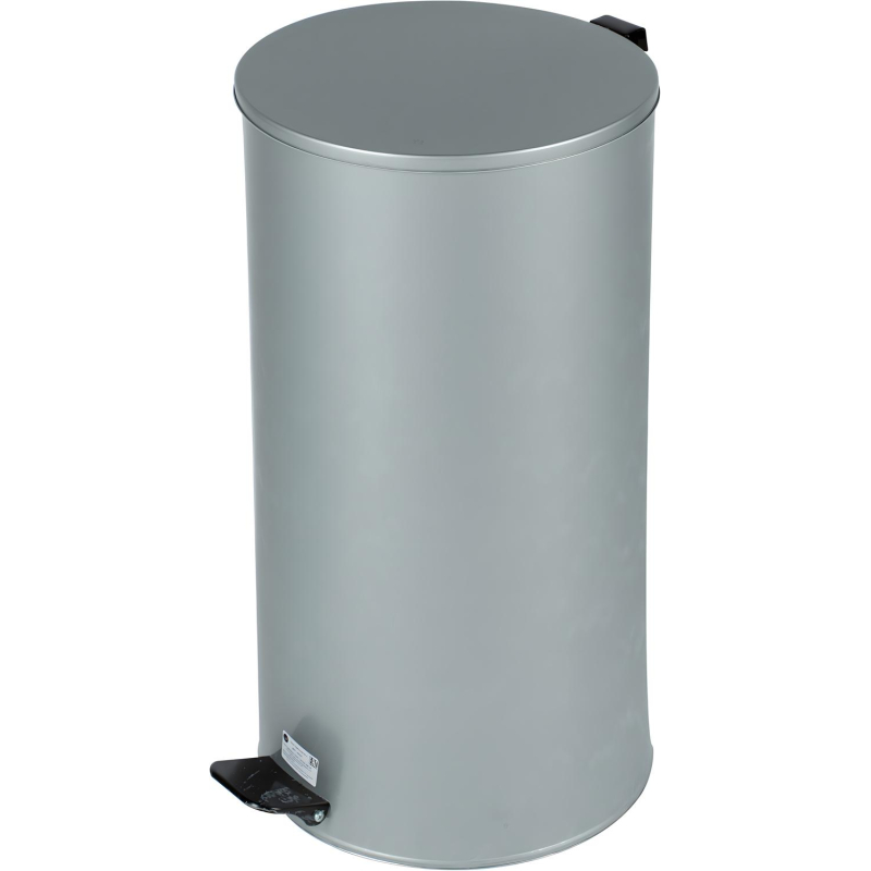 Ведро мусорное с педалью стальное, серое, 300х583мм, объем 40л - фото 1