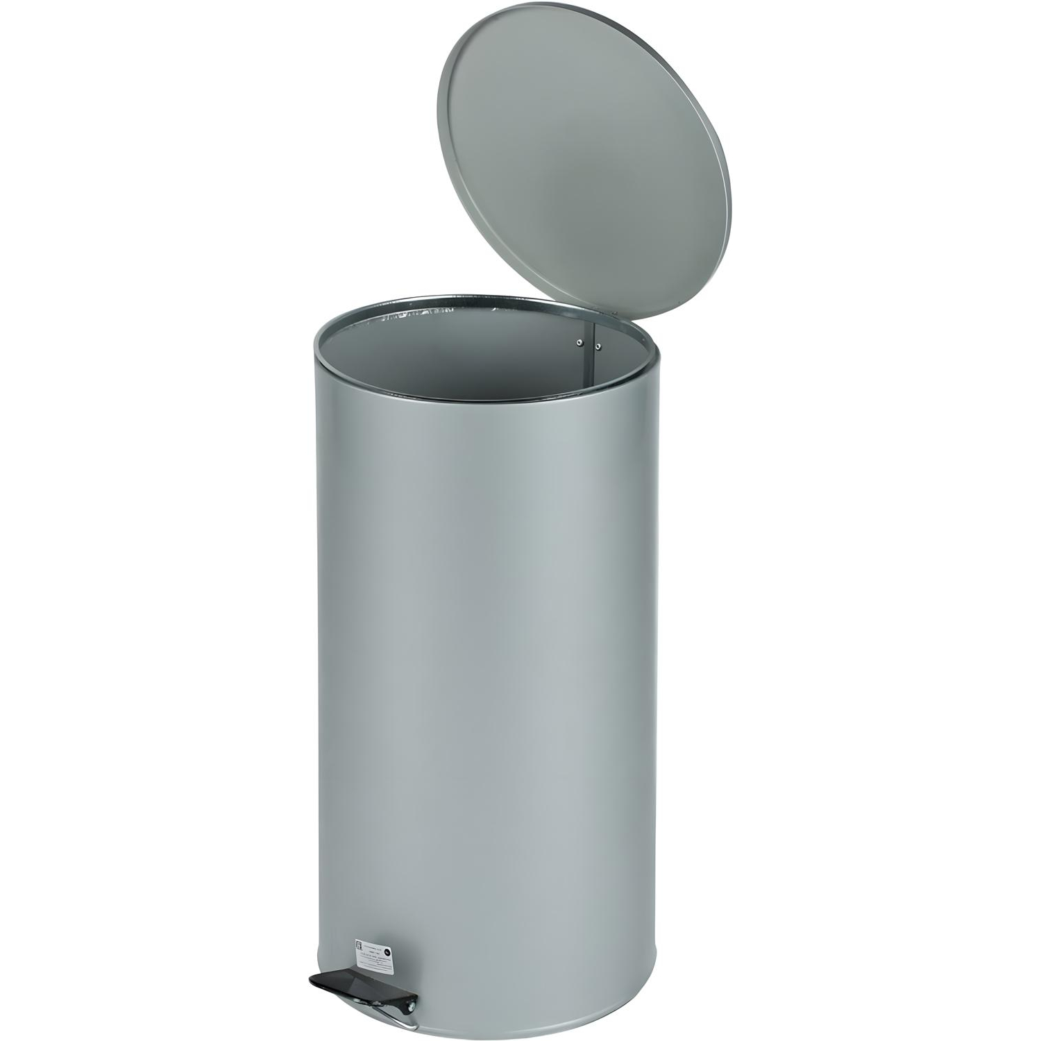 Ведро мусорное с педалью стальное, серое, 300х583мм, объем 40л - фото 3