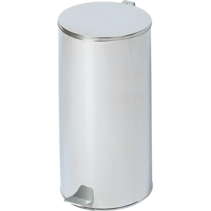Ведро мусорное стальное 50л круглое серебр с пед и крышкой 300х710мм ТИТАН - фото 1