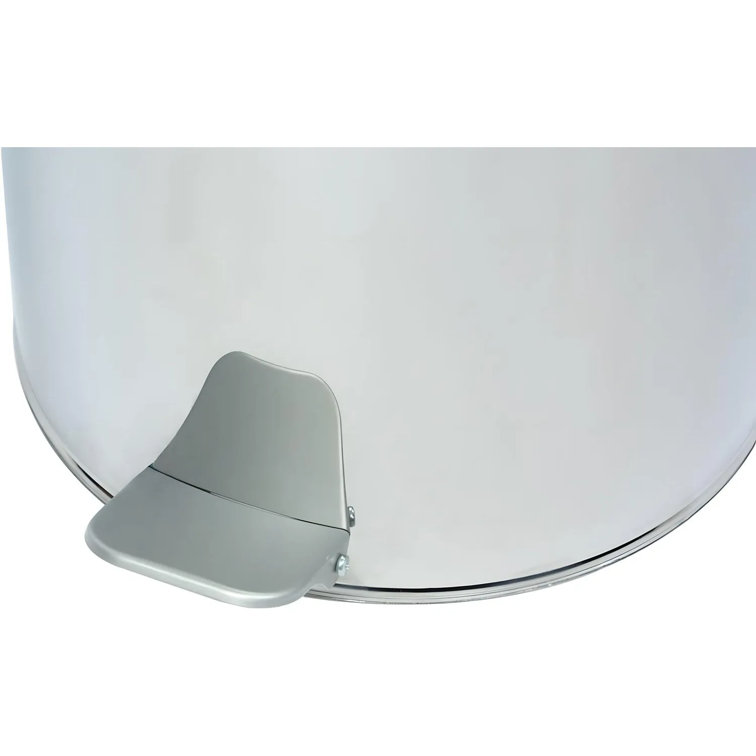 Ведро мусорное стальное 50л круглое серебр с пед и крышкой 300х710мм ТИТАН - фото 4