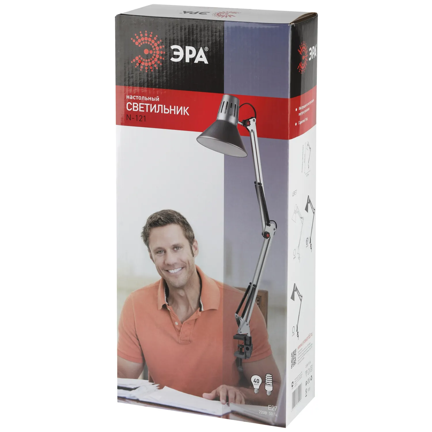 Светильник Эра N-121-E27-40W-W, белый - фото 2