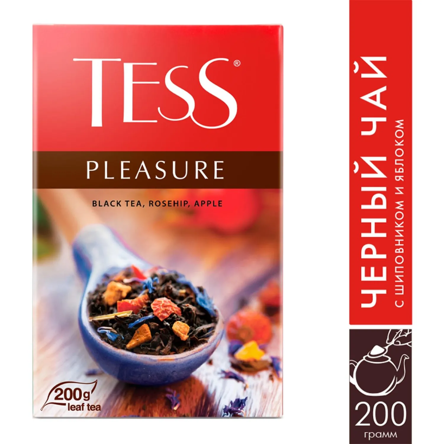 Чай Tess Pleasure листовой черный с добавками,200г 1005-12 - фото 3