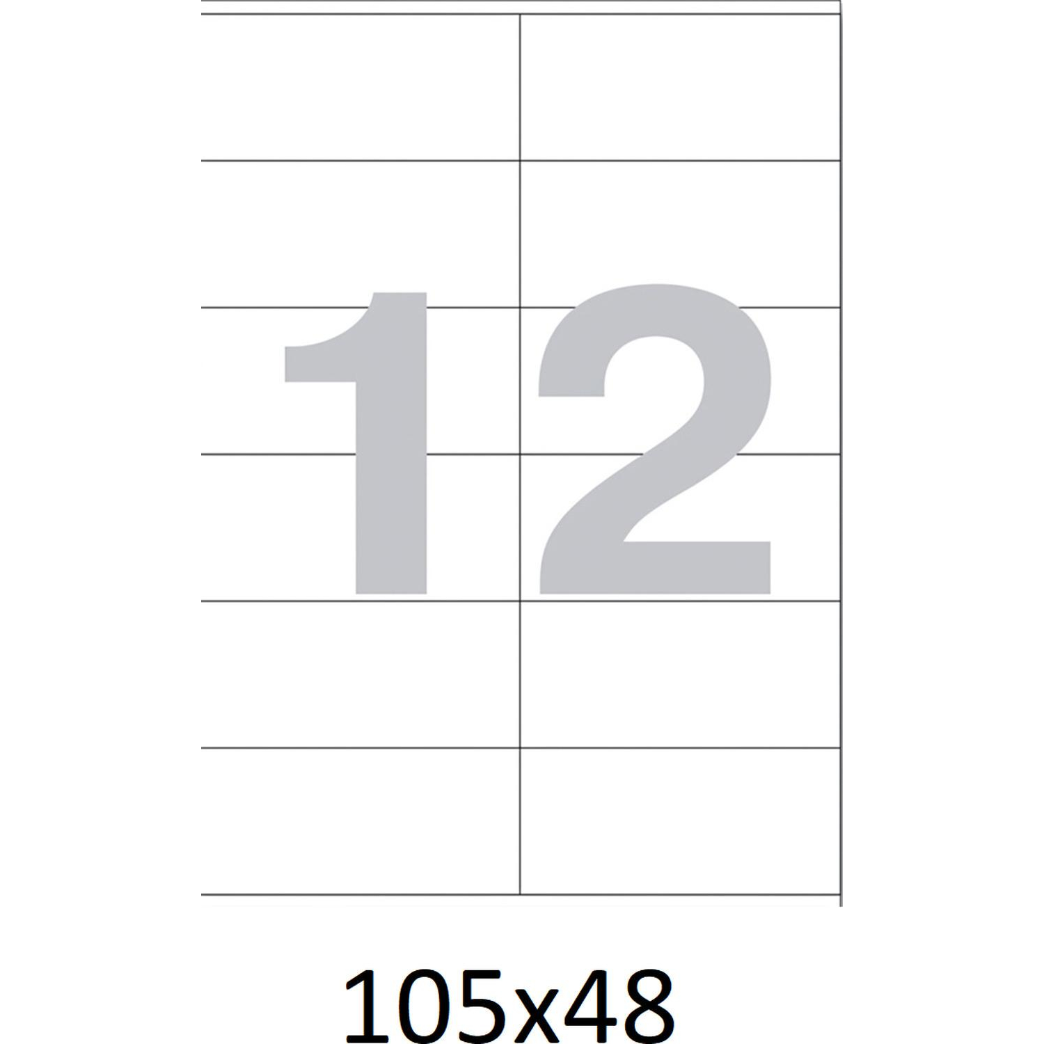 Этикетки самоклеящиеся   105х48 мм/12 шт. на листе А4  50листов - фото 4