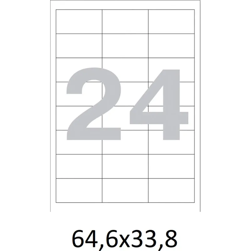 Этикетки самоклеящиеся  64,6х33,8мм /24 шт. на лист А4  50листов - фото 4