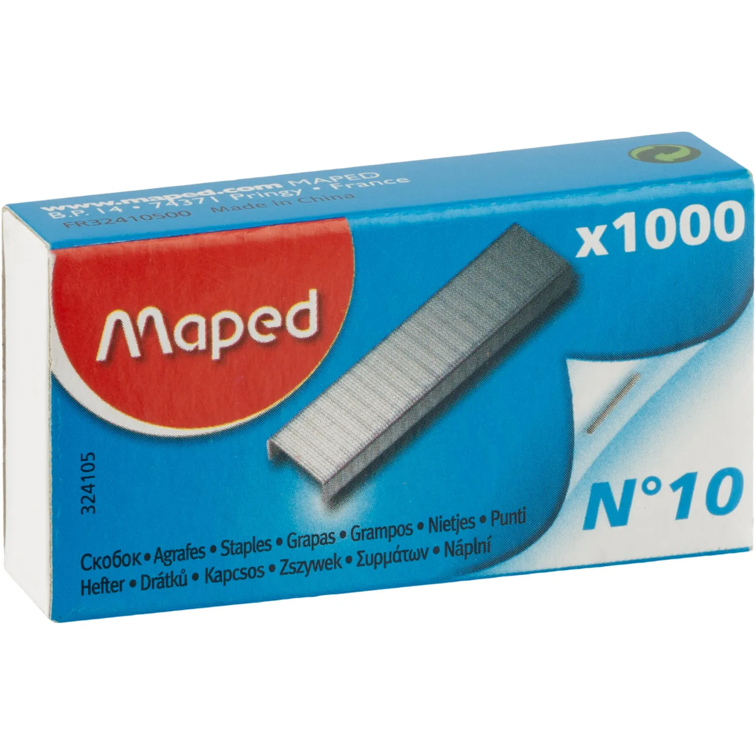 Скобы для степлера №10 Maped оцинкованные 1000 шт./уп,324105 - фото 2