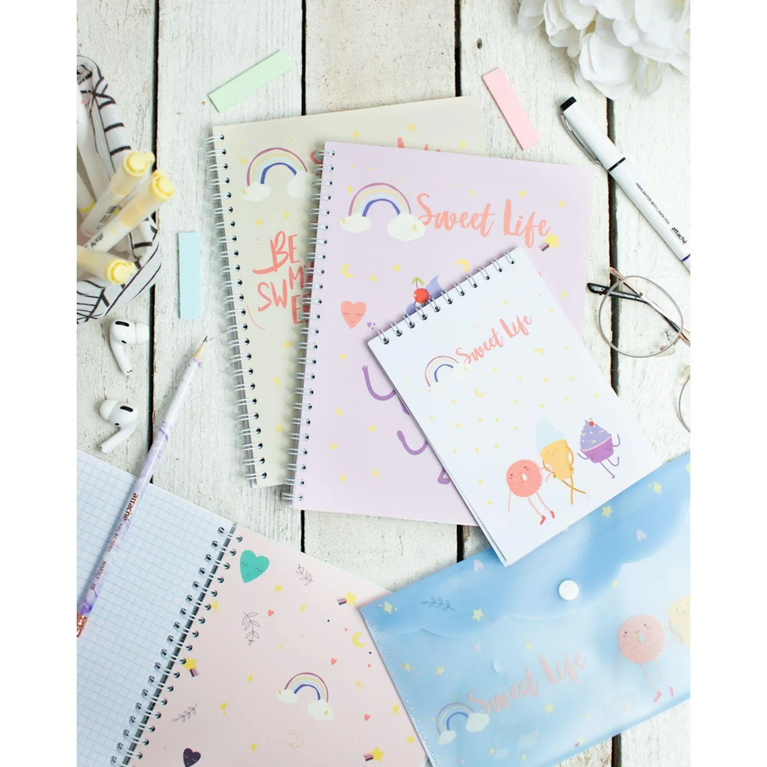 Бизнес-тетрадь А5,96л,кл,греб,мат.лам. Attache Selection Sweet Life Капкейк - фото 11