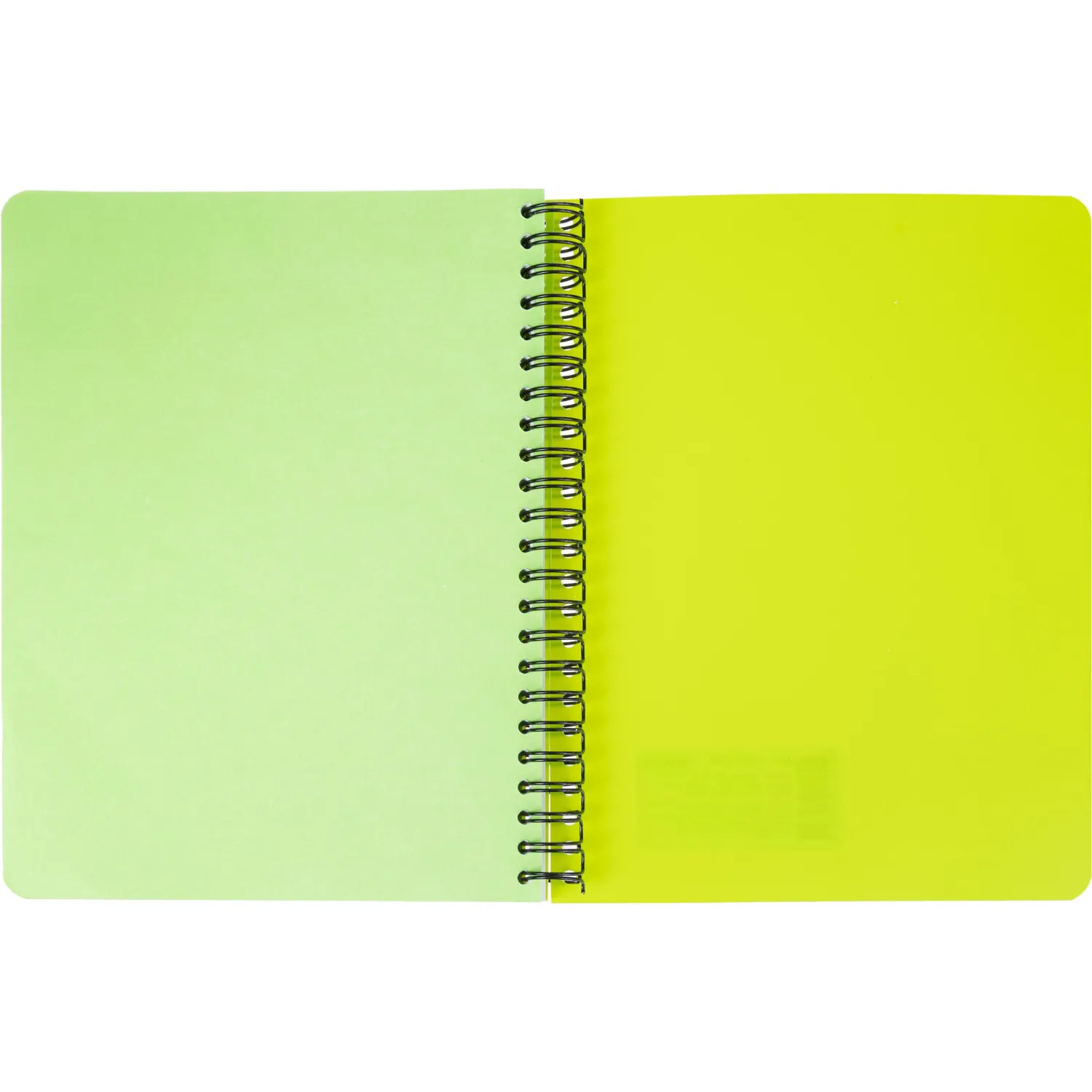 Бизнес-тетрадь А5,96л,кл,спир,пластик,тон.бл. Attache Bright colours Лайм - фото 7