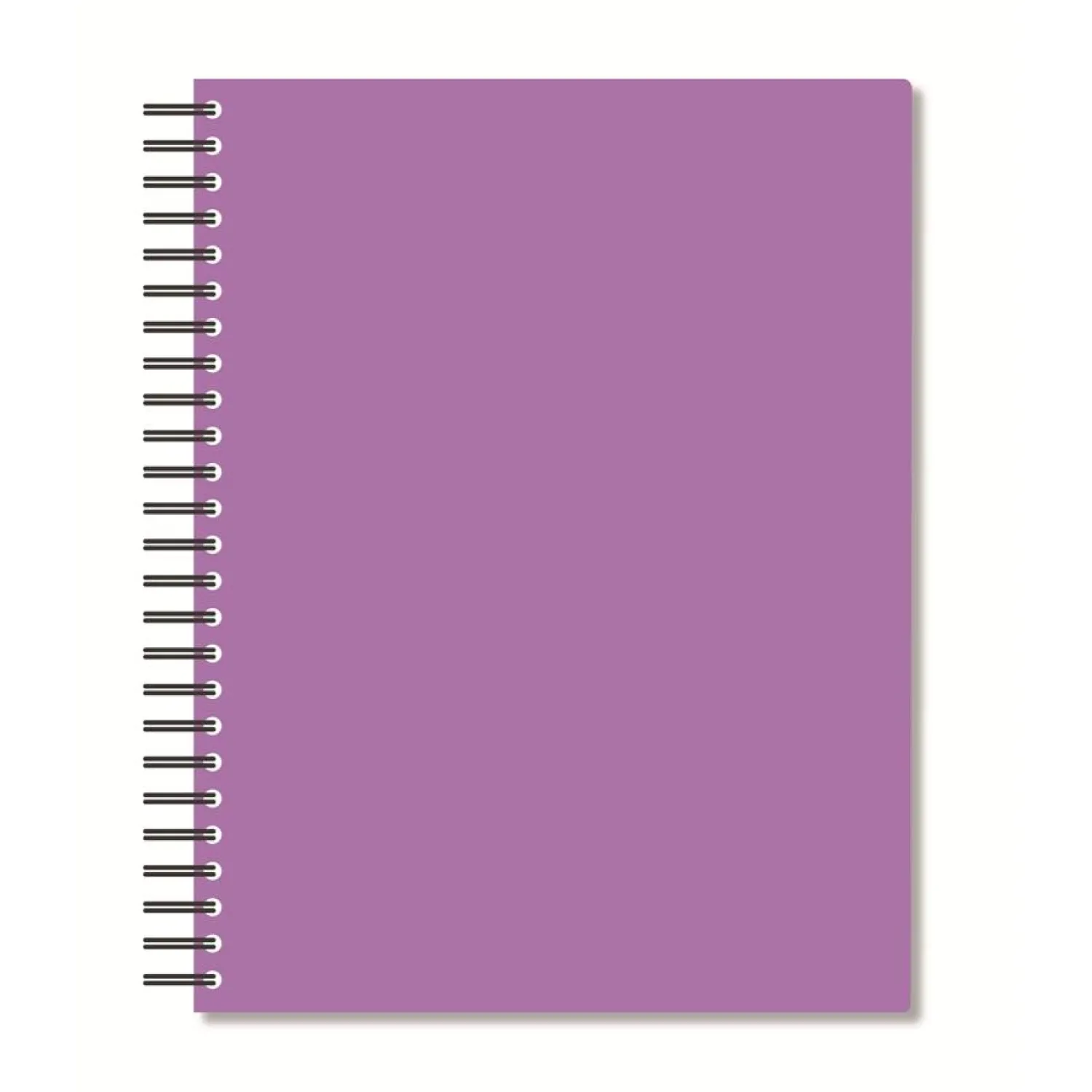 Бизнес-тетрадь А5,96л,кл,спир,пласт,тон.бл. Attache Bright colours Сиренев - фото 1