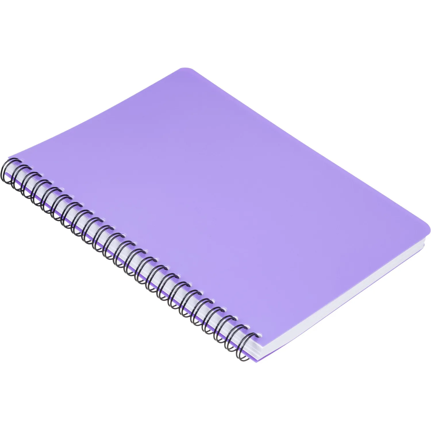 Бизнес-тетрадь А5,96л,кл,спир,пласт,тон.бл. Attache Bright colours Сиренев - фото 4