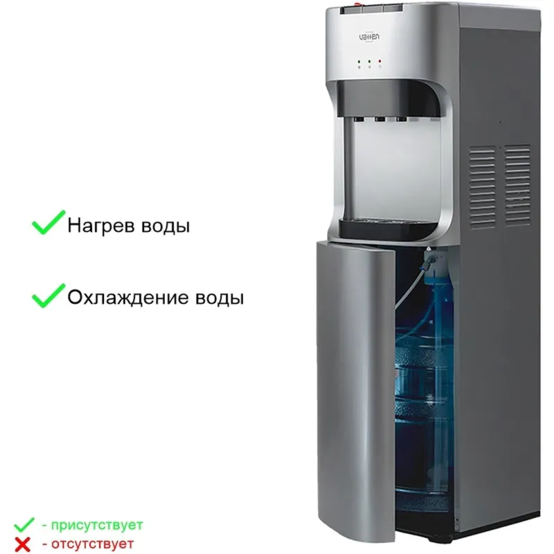 Кулер для воды VATTEN L45SK, нижняя загрузка, компрессорный, серебро - фото 5