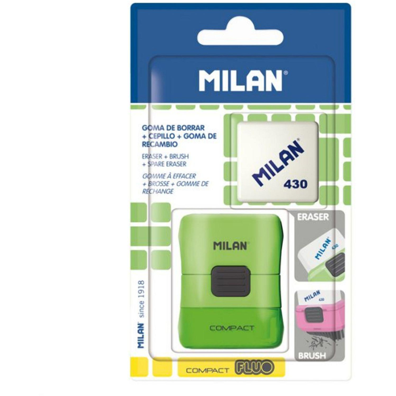 Ластик  2шт Milan каучук в пласт держ c кист-й + ластик синт кауч BYM10291 - фото 9