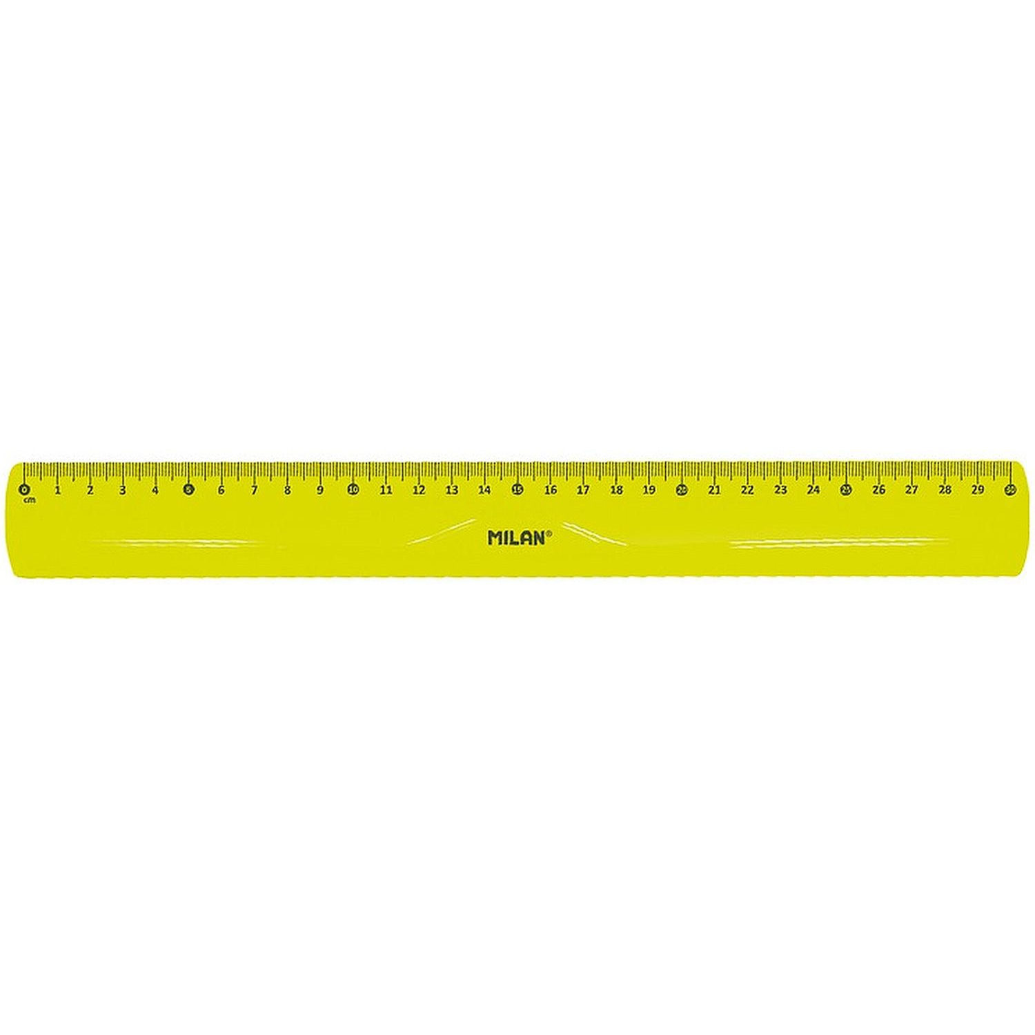 Набор Milan для черчения:линейка 30см, 2треуг(45град,30град),транспорт, жел - фото 2