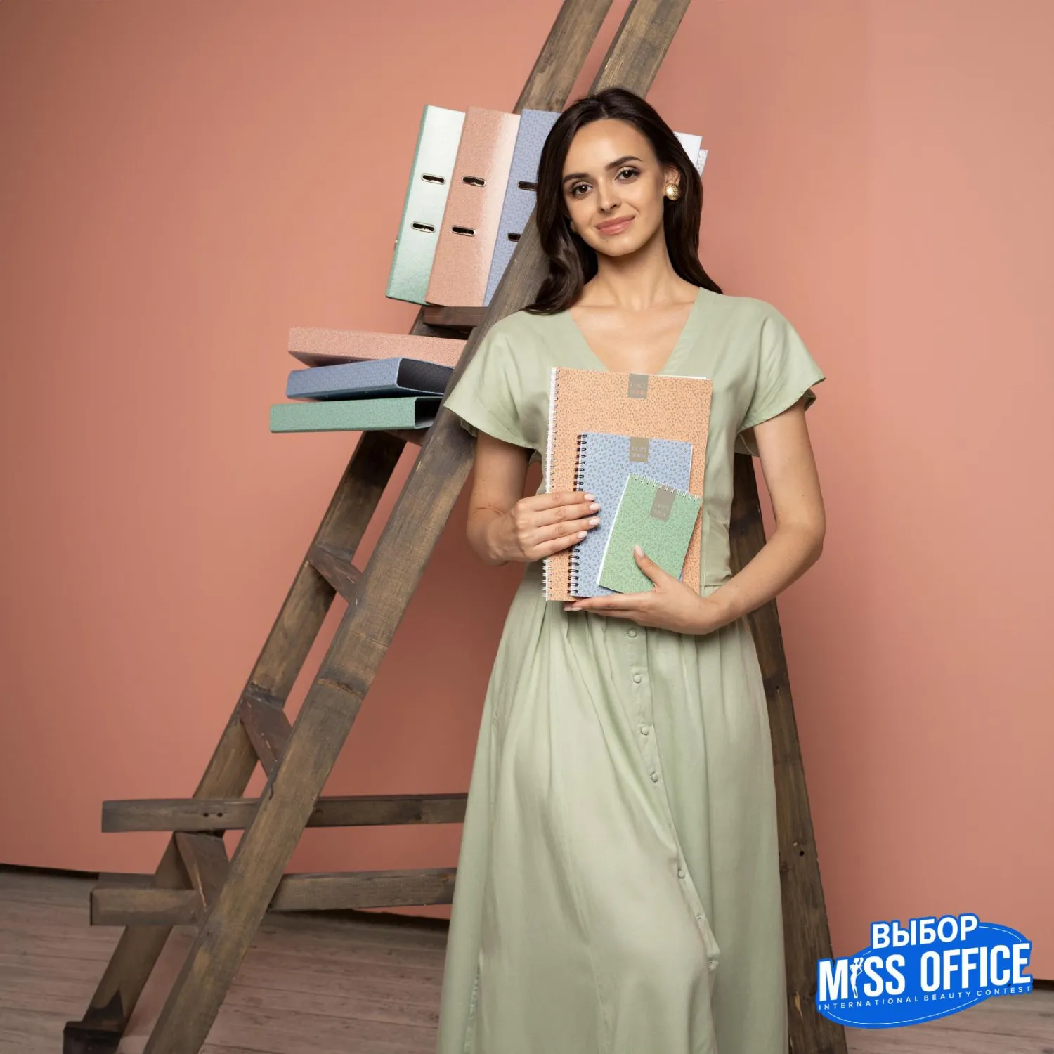 Бизнес-тетрадь А4,96л,точка,греб,обл.глянц.лам. Attache Fleur Лазурь - фото 10