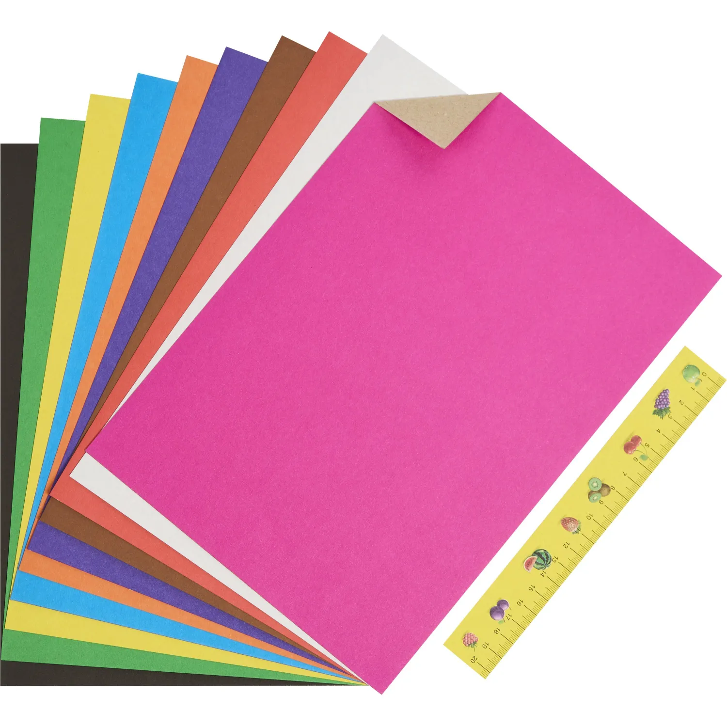 Картон цветной 10л.10цв,А4 Луч Школа творчества немелованн в папке 1796-08 - фото 2