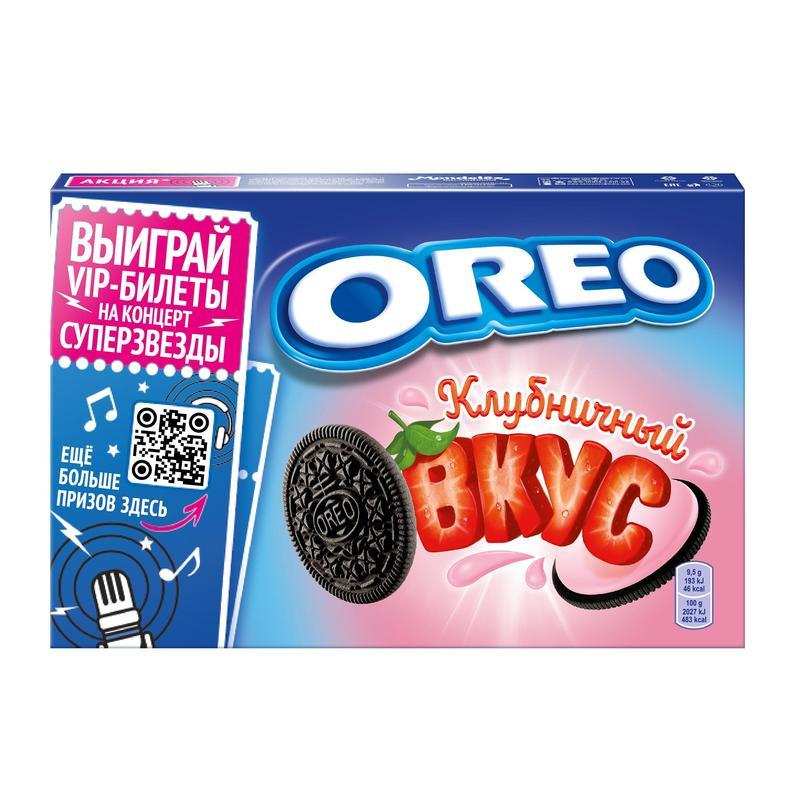 Печенье Oreo с какао и начинкой со вкусом клубники, 228г - фото 3