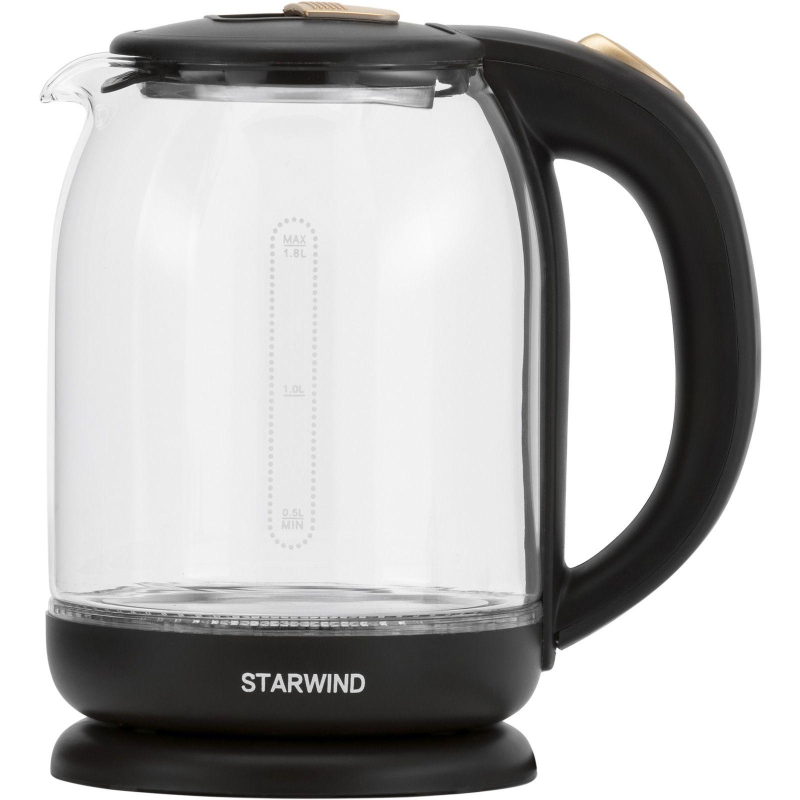 Чайник Starwind SKG1052 1.8л. 1500Вт коричневый (стекло) - фото 1